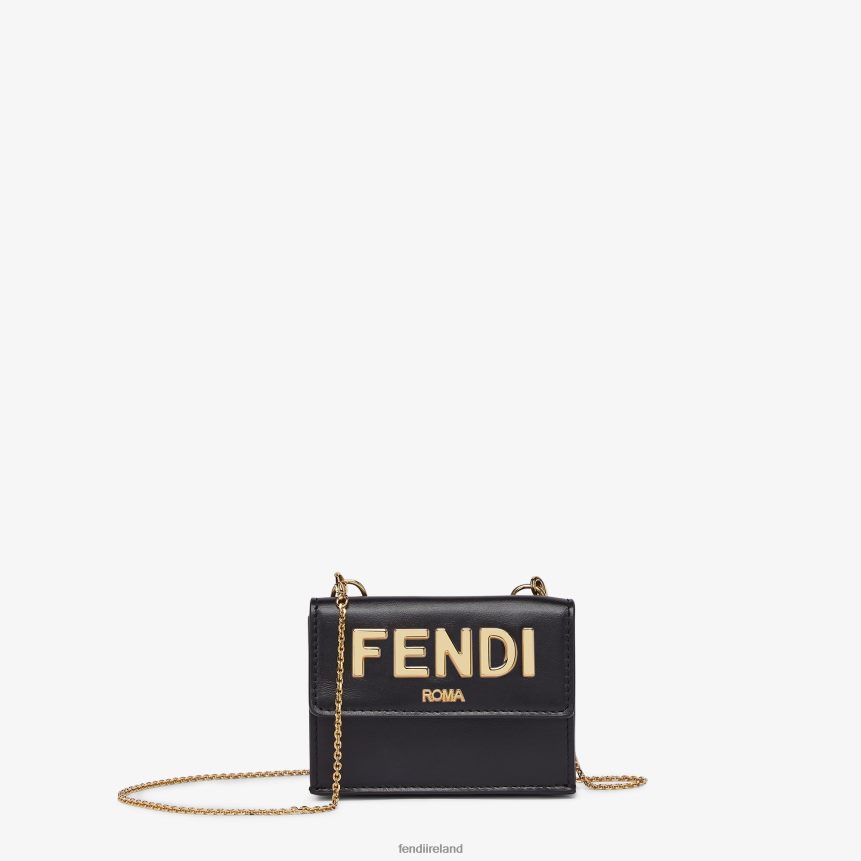 Fendi Women Roma Leather Wallet R06TFR1444 Accessories Black