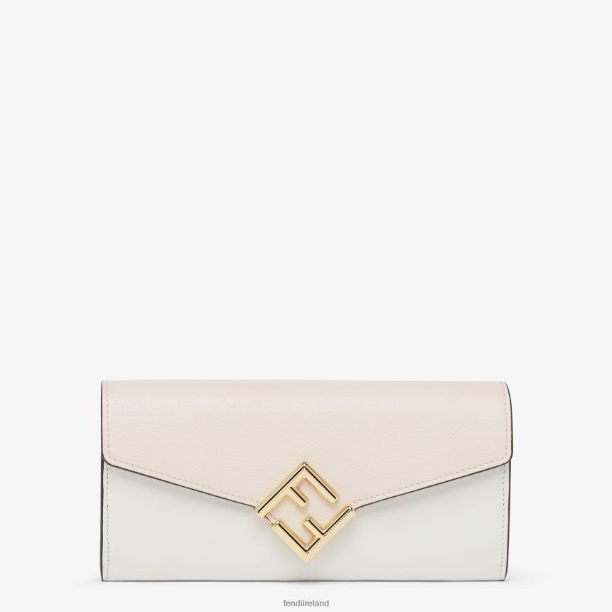 Fendi Women Two-Tone And Camellia Leather Wallet R06TFR1409 Accessories Pink