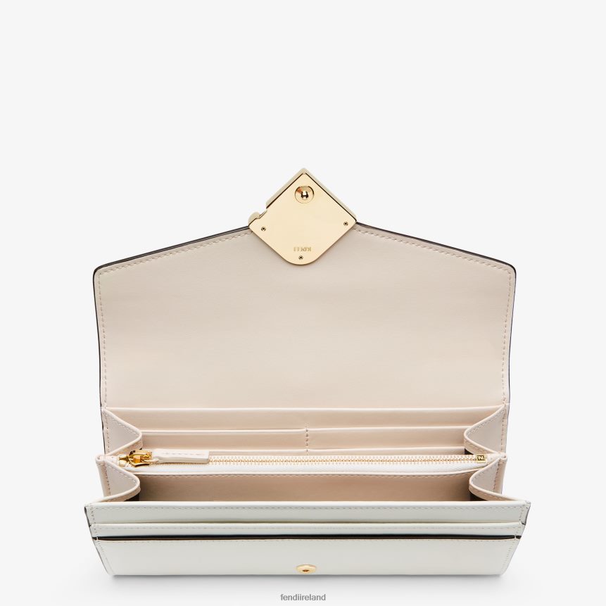 Fendi Women Two-Tone And Camellia Leather Wallet R06TFR1409 Accessories Pink