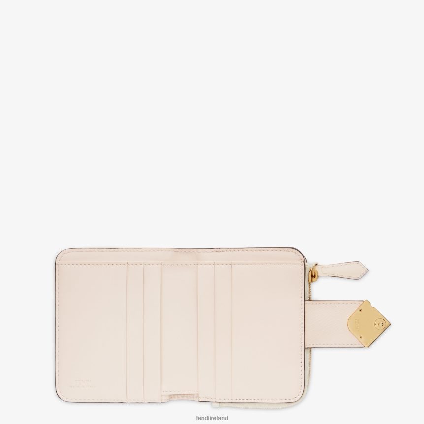 Fendi Women Two-Tone And Camellia Leather Wallet R06TFR1410 Accessories Pink