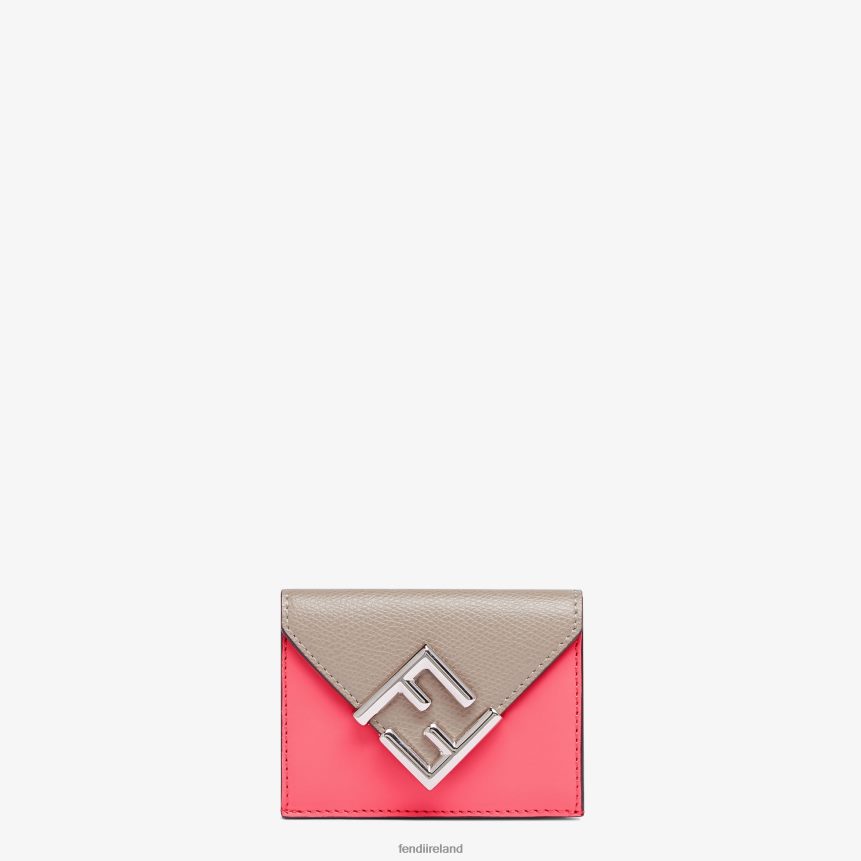 Fendi Women Two-Tone And Dove Leather Wallet R06TFR1471 Accessories Pink