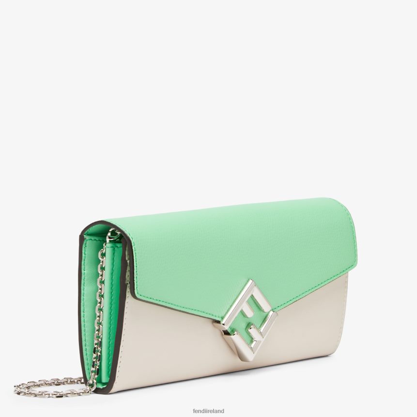 Fendi Women Two-Tone And Leather Wallet R06TFR1463 Accessories White