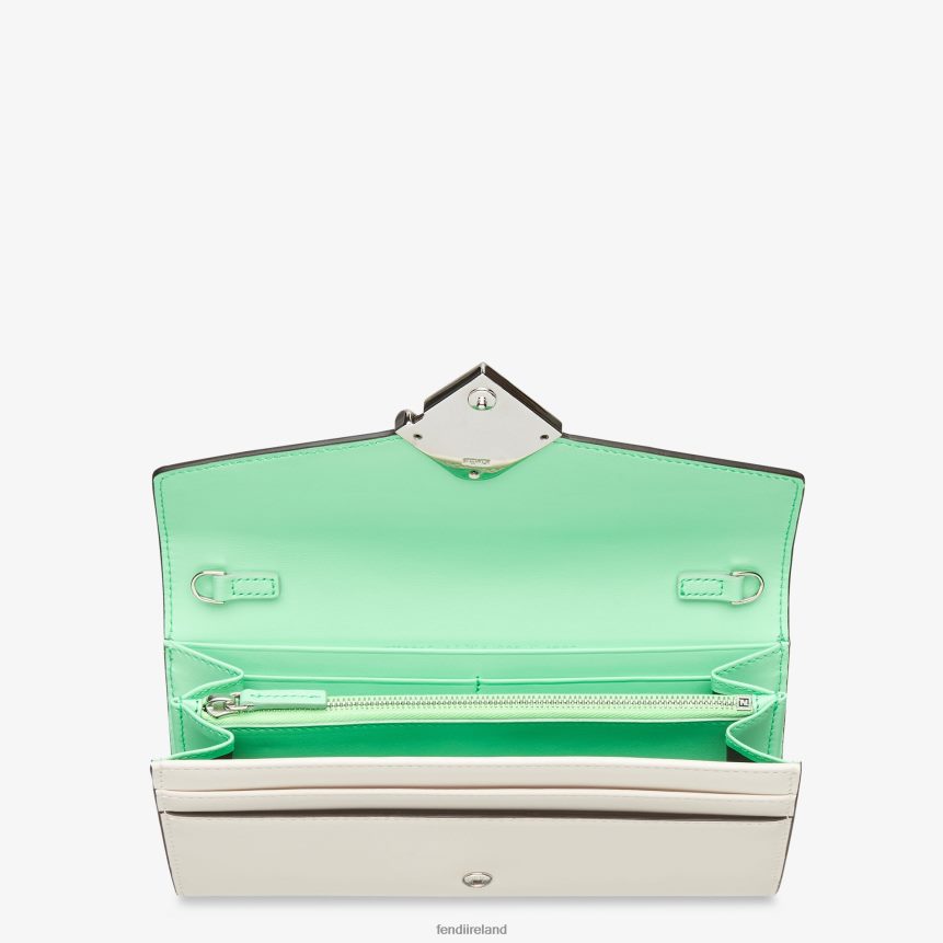 Fendi Women Two-Tone And Leather Wallet R06TFR1463 Accessories White