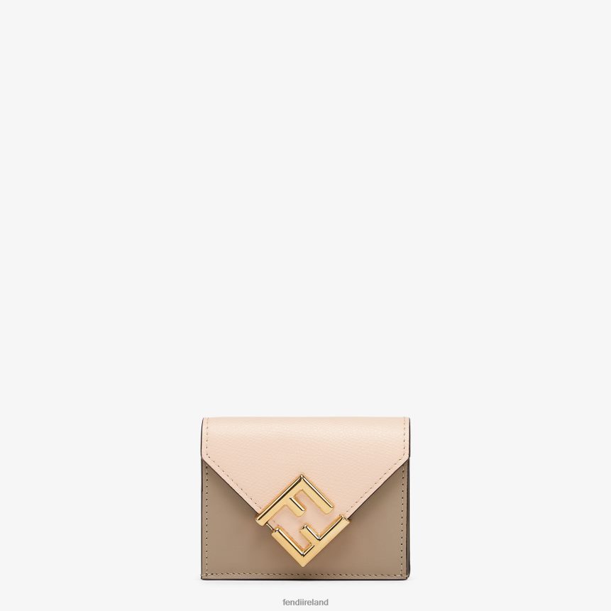 Fendi Women Two-Tone Dove And Leather Wallet R06TFR1459 Accessories Multicolor