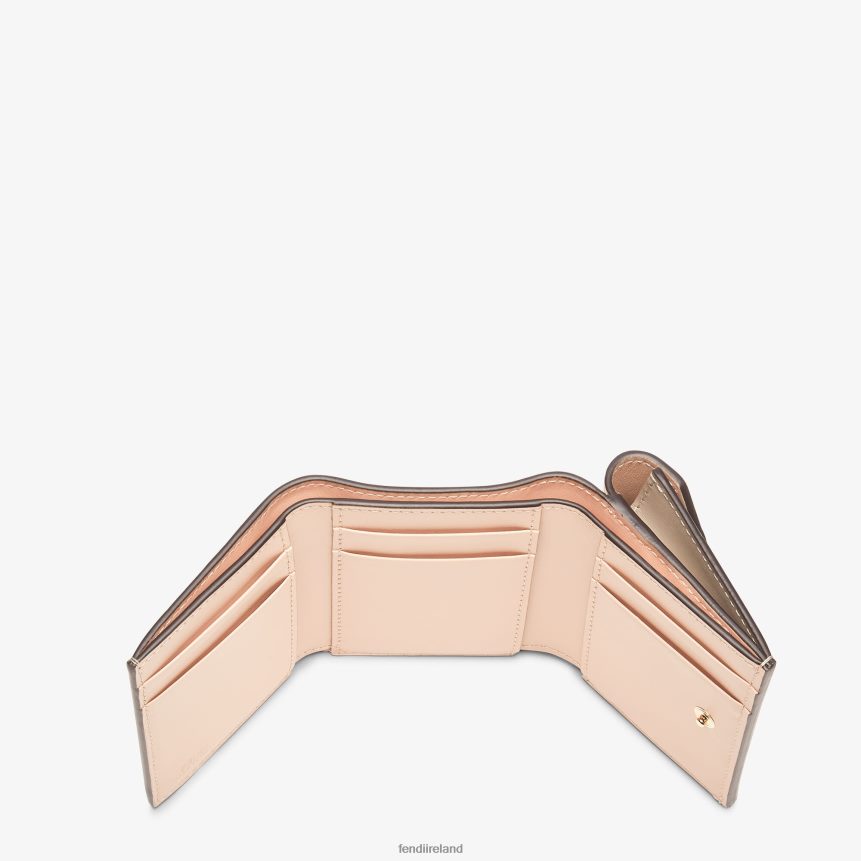 Fendi Women Two-Tone Dove And Leather Wallet R06TFR1459 Accessories Multicolor