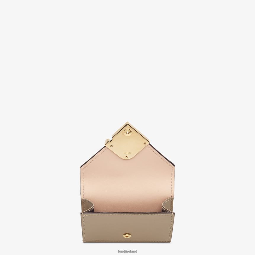 Fendi Women Two-Tone Dove And Leather Wallet R06TFR1459 Accessories Multicolor