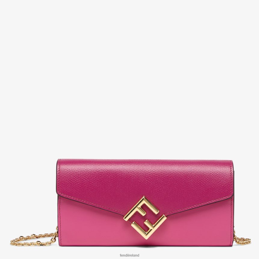 Fendi Women Two-Tone Fuchsia And Leather Wallet R06TFR1406 Accessories Beige
