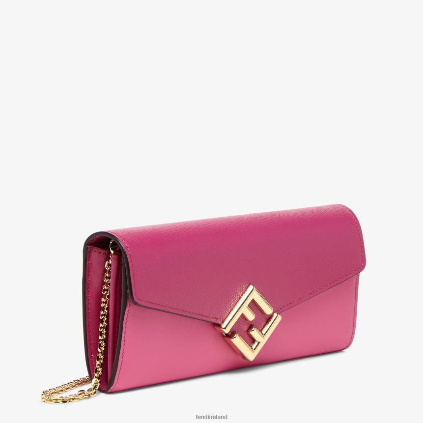Fendi Women Two-Tone Fuchsia And Leather Wallet R06TFR1406 Accessories Beige