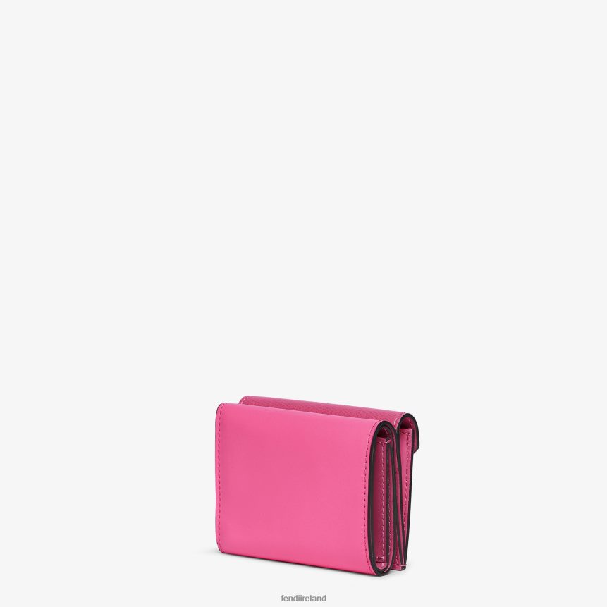 Fendi Women Two-Tone Fuchsia And Leather Wallet R06TFR1407 Accessories Beige