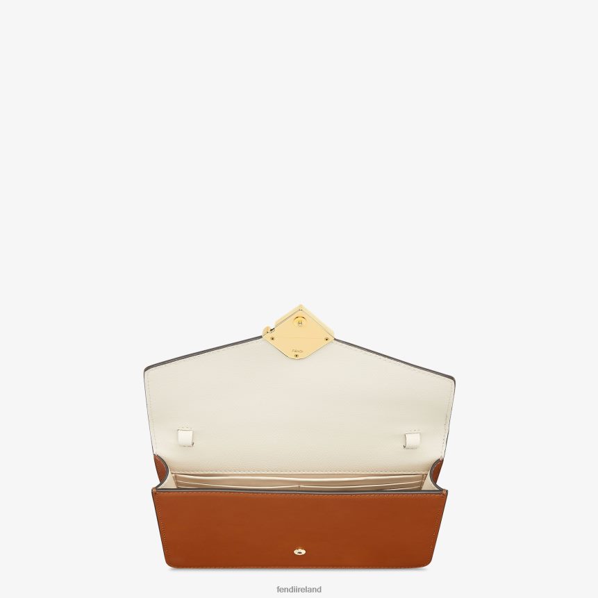 Fendi Women Two-Tone Leather And Camellia Wallet R06TFR1437 Accessories Multicolor