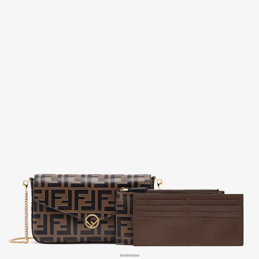 Fendi Women Wallet On Chain With Pouches Leather Mini-Bag R06TFR1477 Accessories Brown