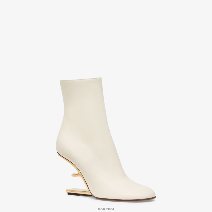 Fendi Women Nappa Leather High-Heel Boots R06TFR1369 Shoes White