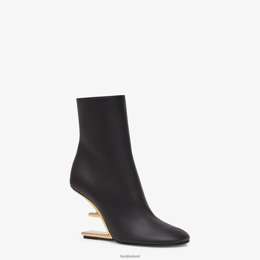 Fendi Women Nappa Leather High-Heeled Ankle Boots R06TFR1368 Shoes Black