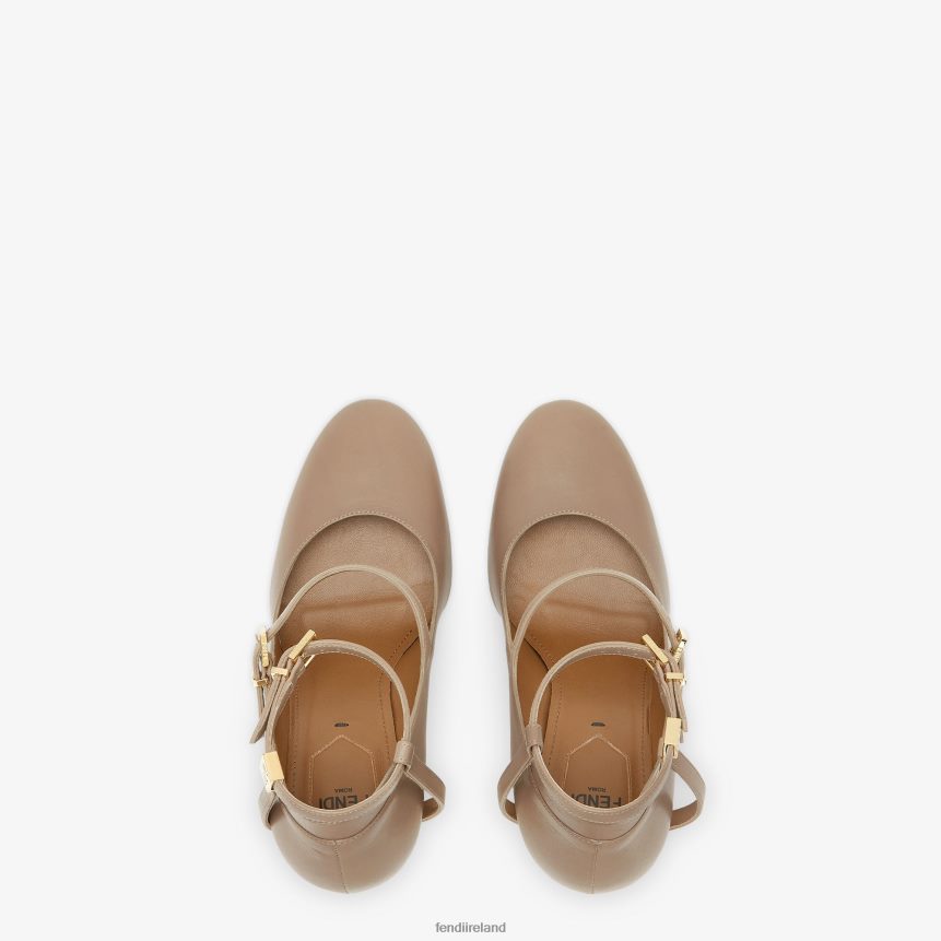 Fendi Women Dove Leather High-Heeled Court Shoes R06TFR1262 Shoes Gray