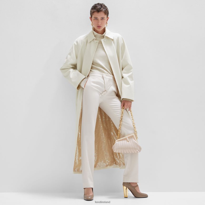 Fendi Women Dove Leather High-Heeled Court Shoes R06TFR1262 Shoes Gray