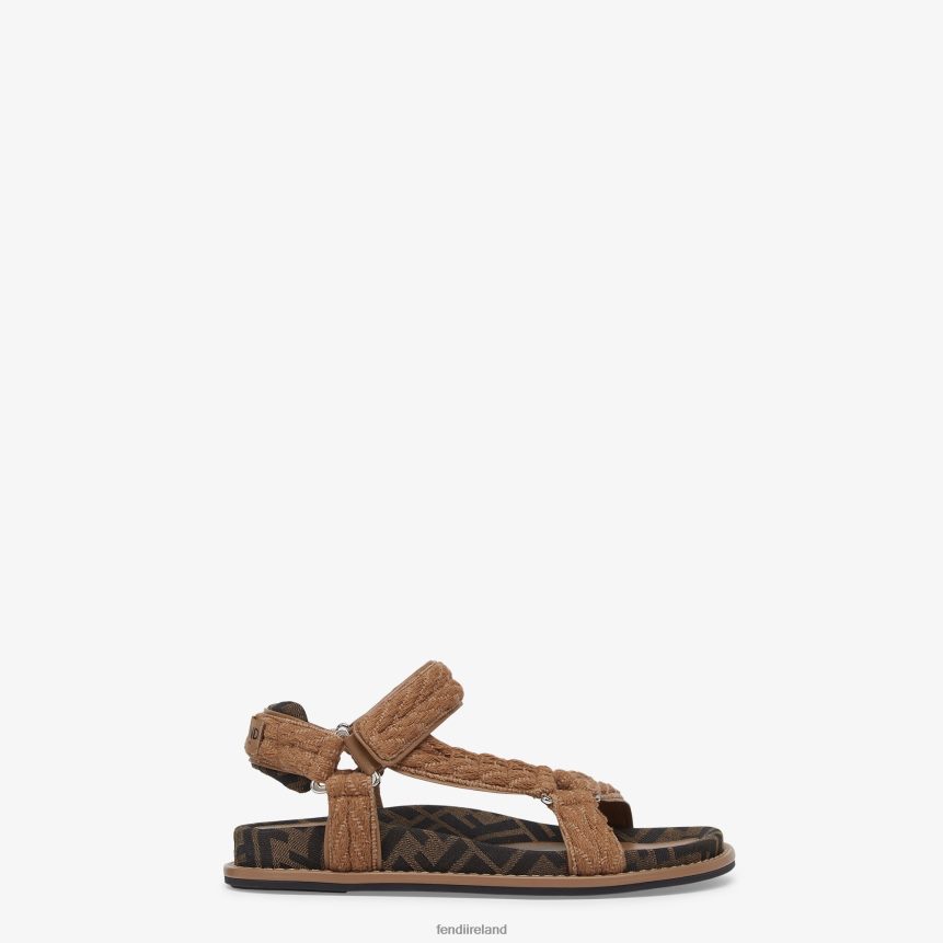 Fendi Women Fabric sandals R06TFR1298 Shoes Brown