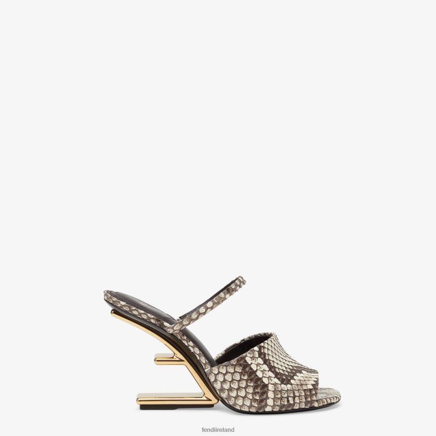 Fendi Women Python High-Heeled Sandals R06TFR1372 Shoes Brown