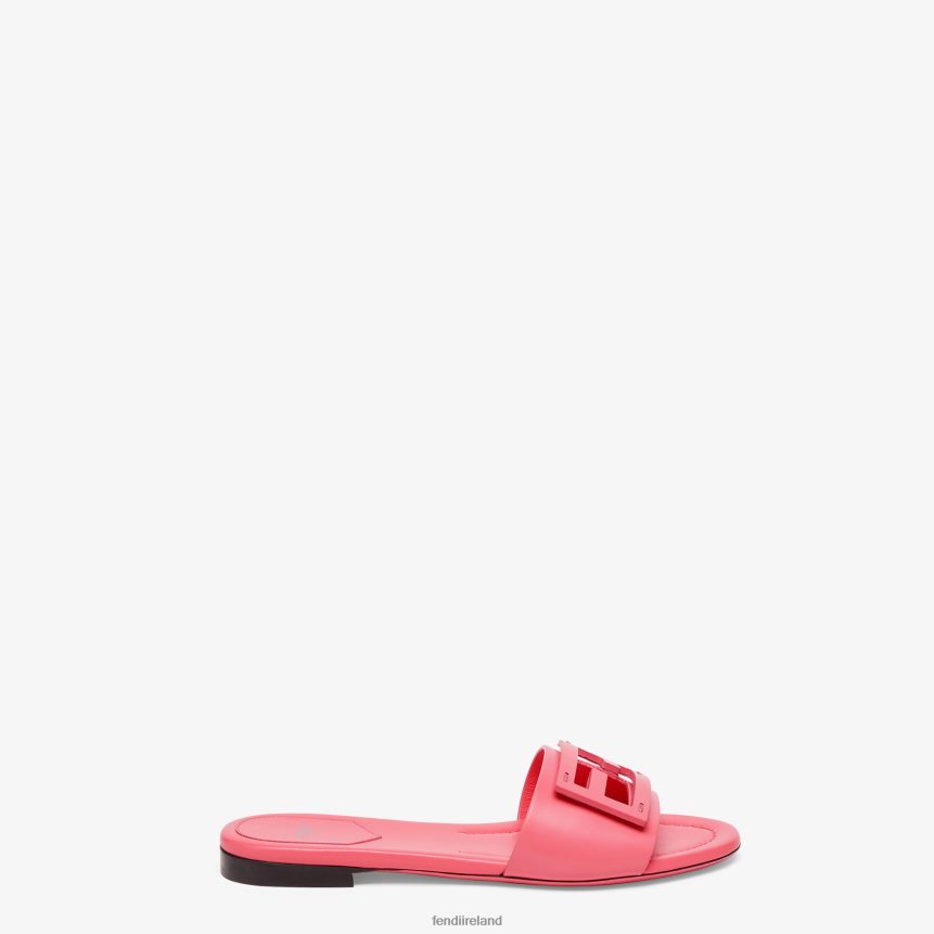 Fendi Women Baguette Leather Slides R06TFR1290 Shoes Pink
