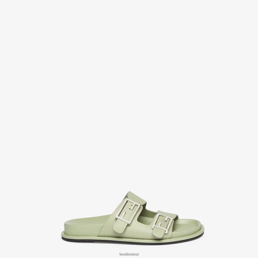 Fendi Women Feel Leather Slides R06TFR1303 Shoes Green