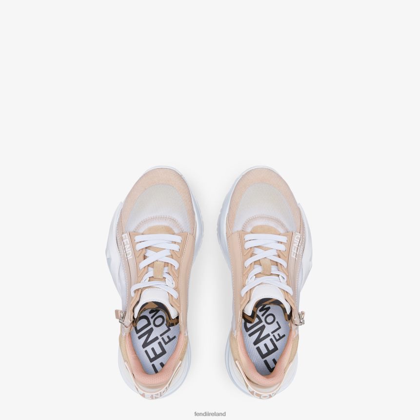 Fendi Women Low Top In Nylon And Suede R06TFR1388 Shoes Pink