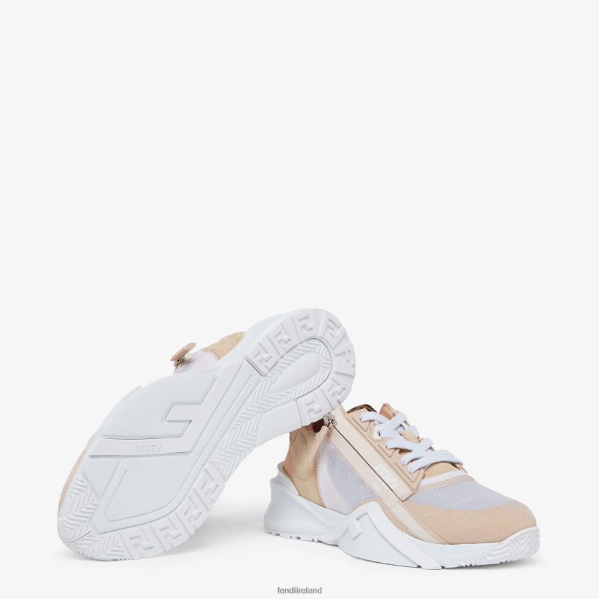 Fendi Women Low Top In Nylon And Suede R06TFR1388 Shoes Pink