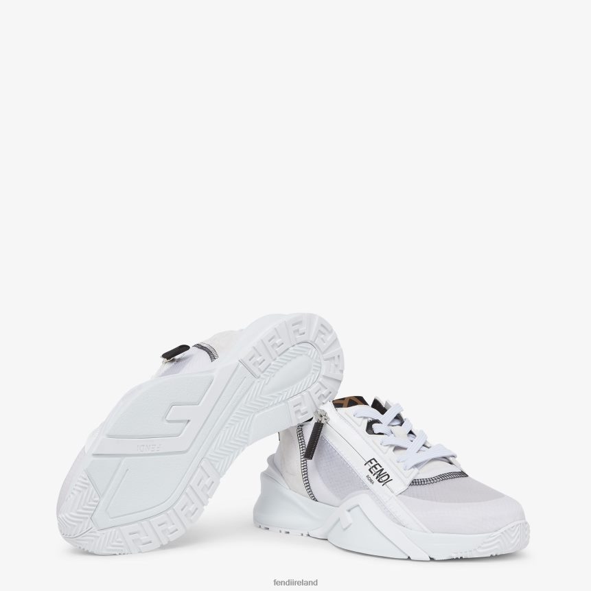 Fendi Women Nylon And Suede Low Tops R06TFR1289 Shoes White